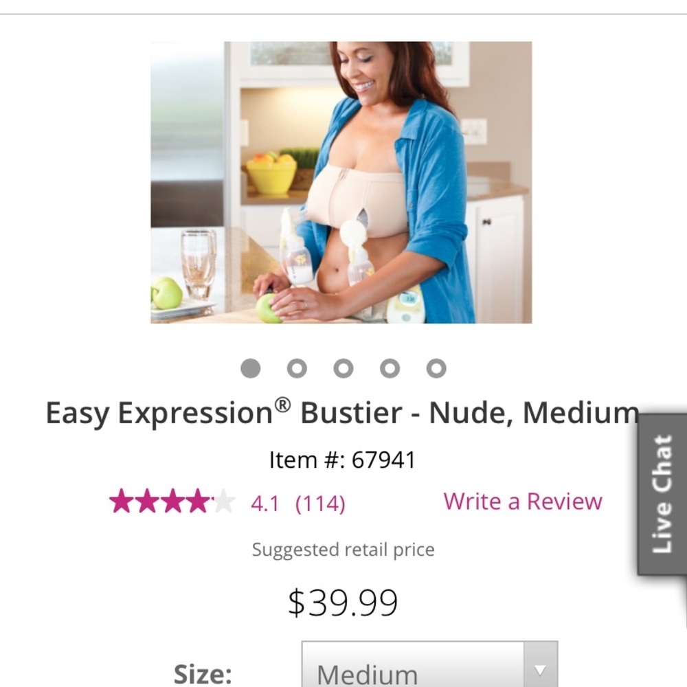 Mandela white Easy Expressions pumping bra XL